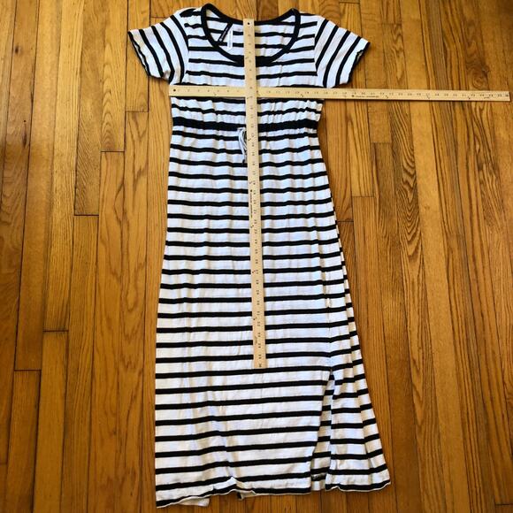 West Marine NWOT Women's Black White Striped Beachside Maxi Dress Size M - Picture 2 of 6
